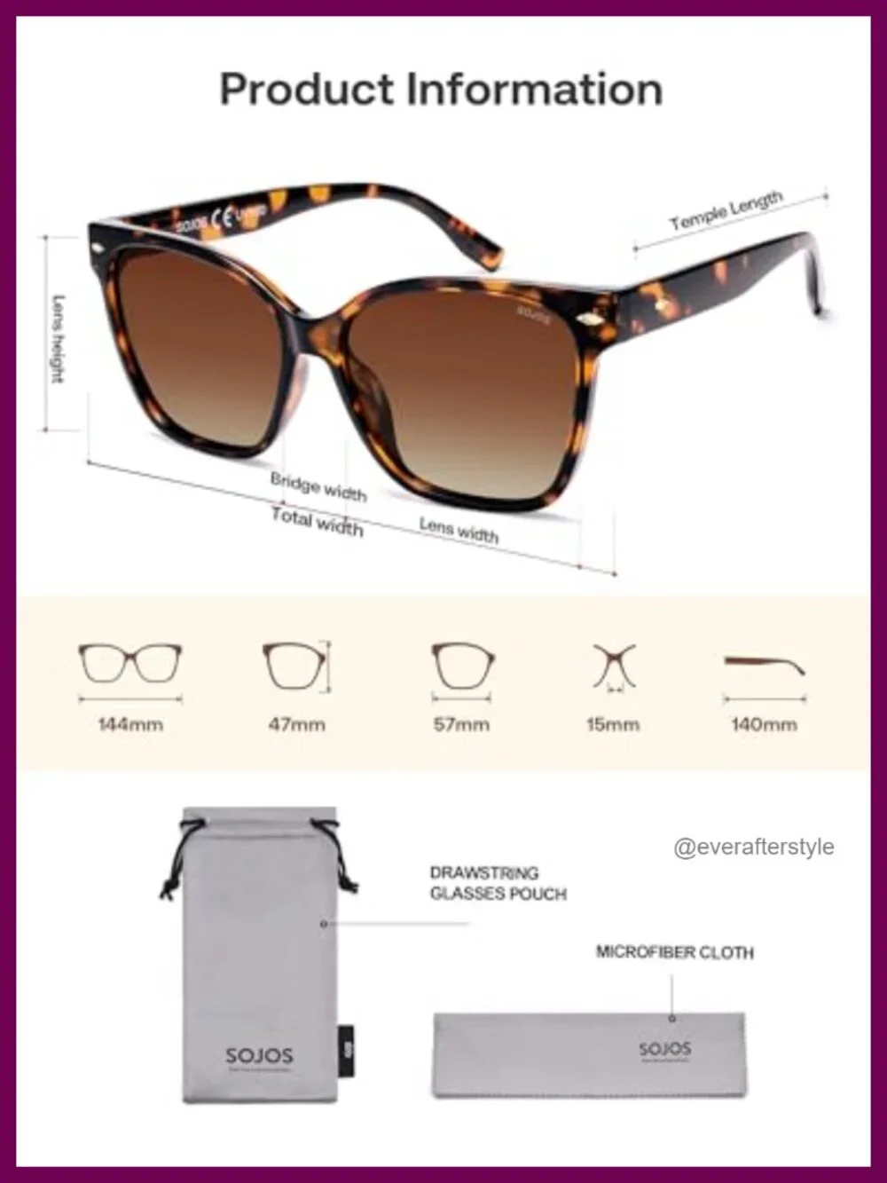 Trendy Square Oversized Polarized Sunglasses for Women UV400 Plastic Frame